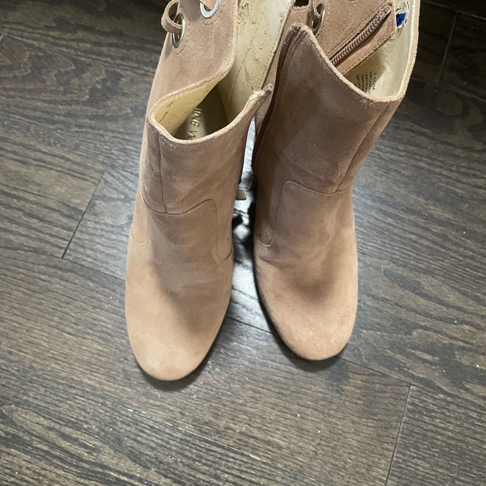 Nine West Tan Suede Heeled Boots